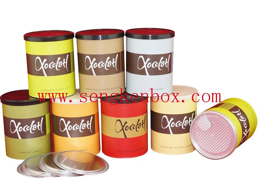composite paper cans with aluminum foil easy peel off lids