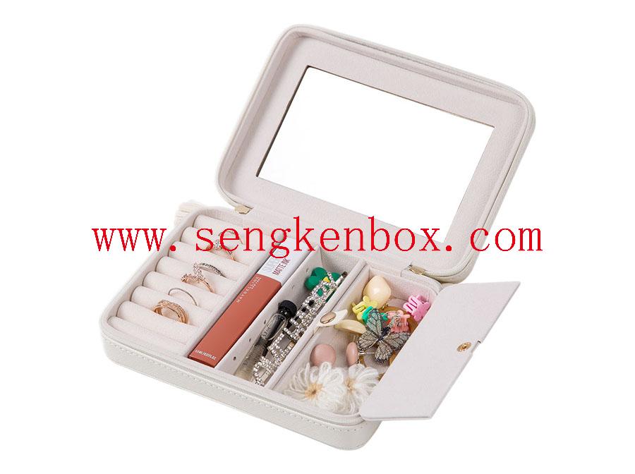 Saffiano Faux Jewelry Box 