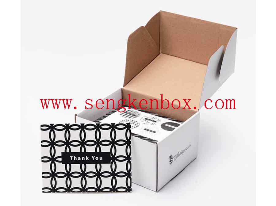 Custom Recycled Printing White Thank You Box