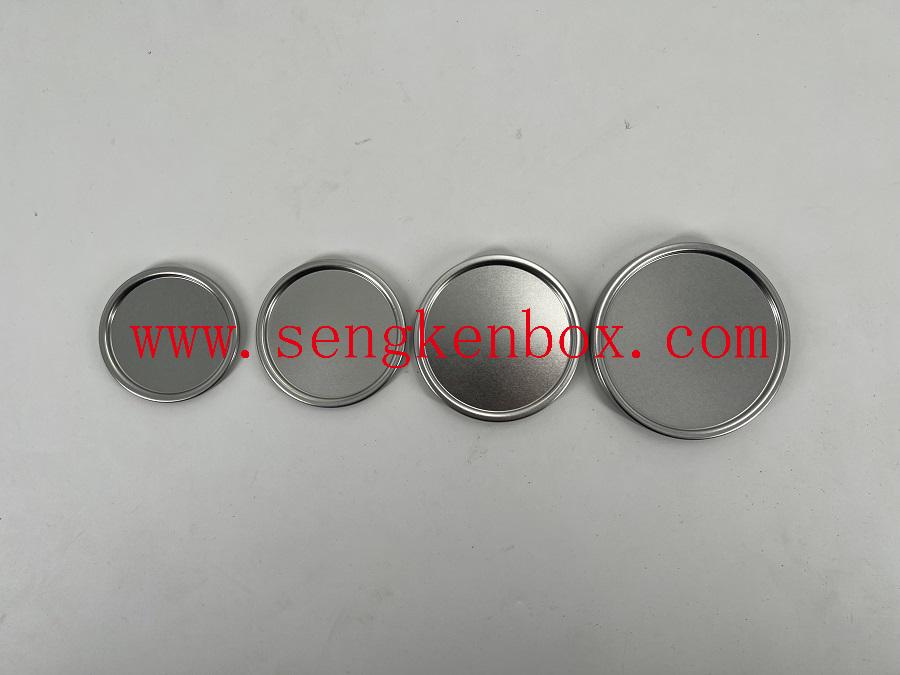 Silver Flat Metal Lids