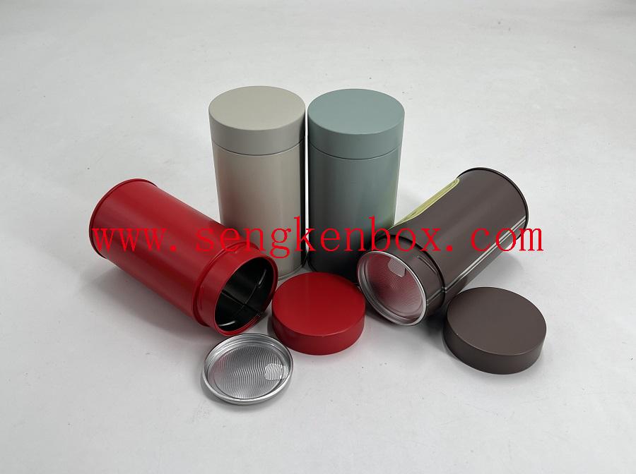 Tinplate Canister with Double Lids