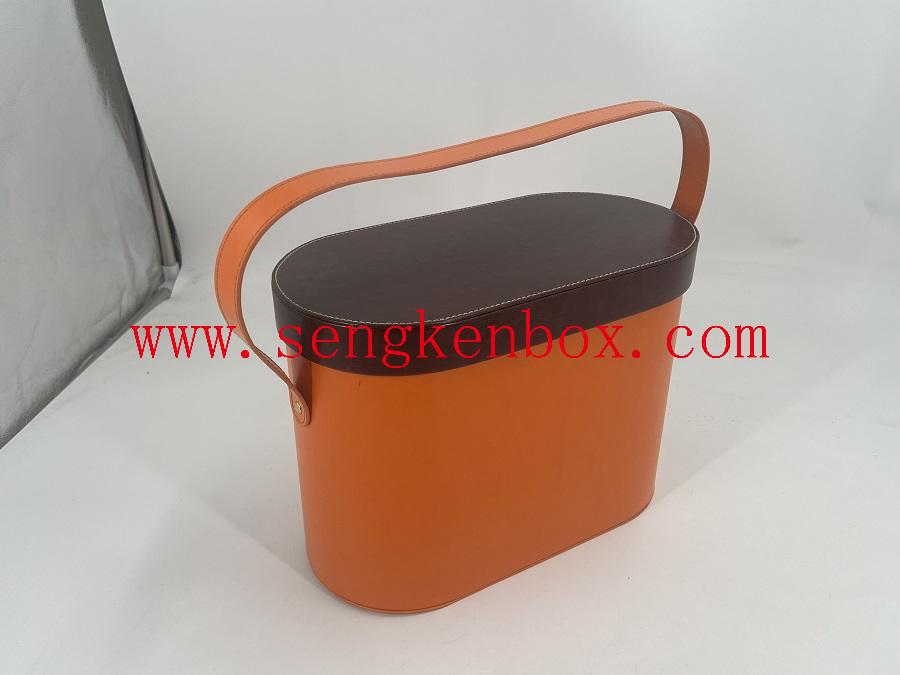 leather and wood perfume box