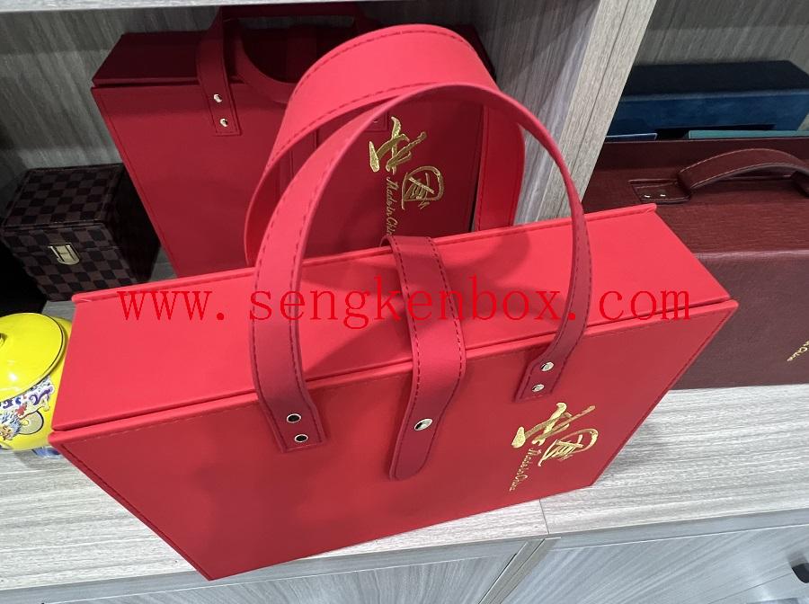 leather display storage jewelry box