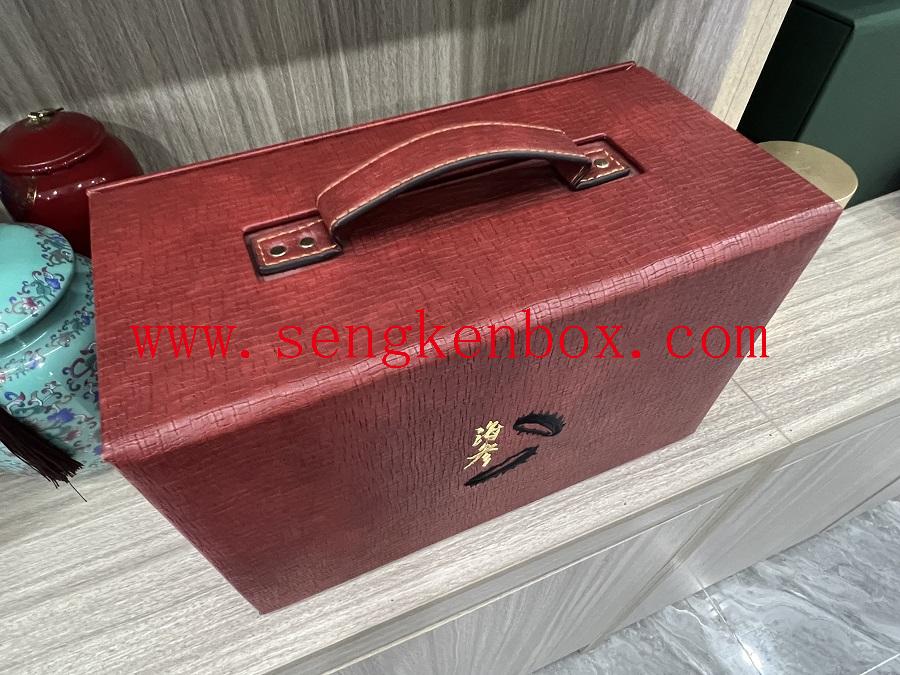 leather jewelry pearl necklace box
