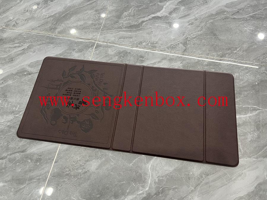 leather makeup organiser box