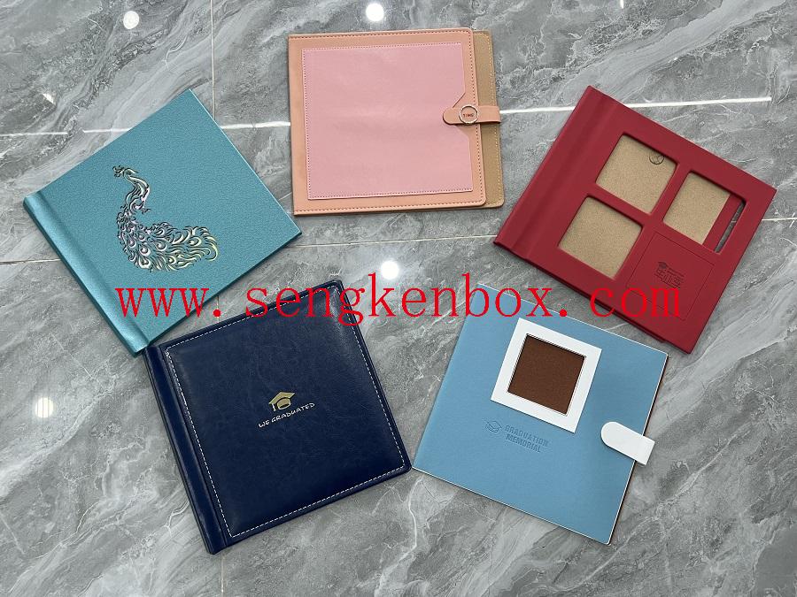 pu leather ring box white color