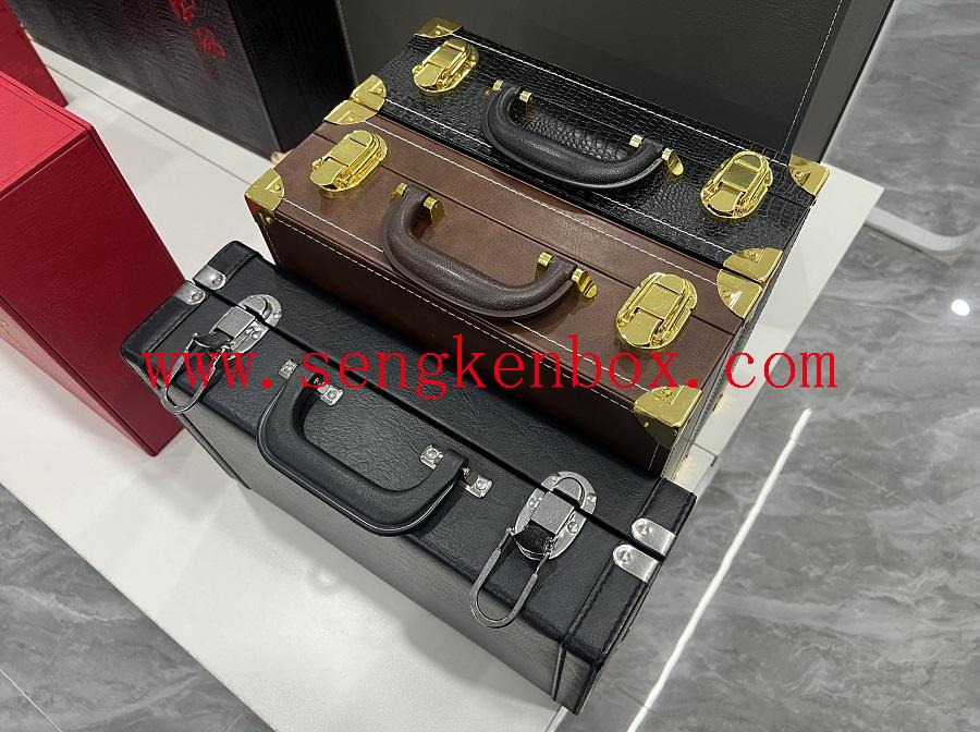 leather and acrylic box