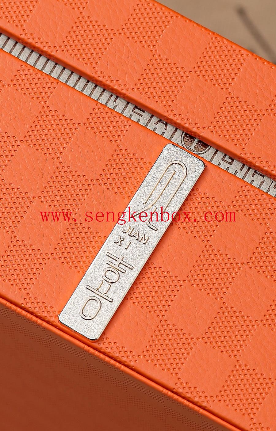 box of watch brown leather