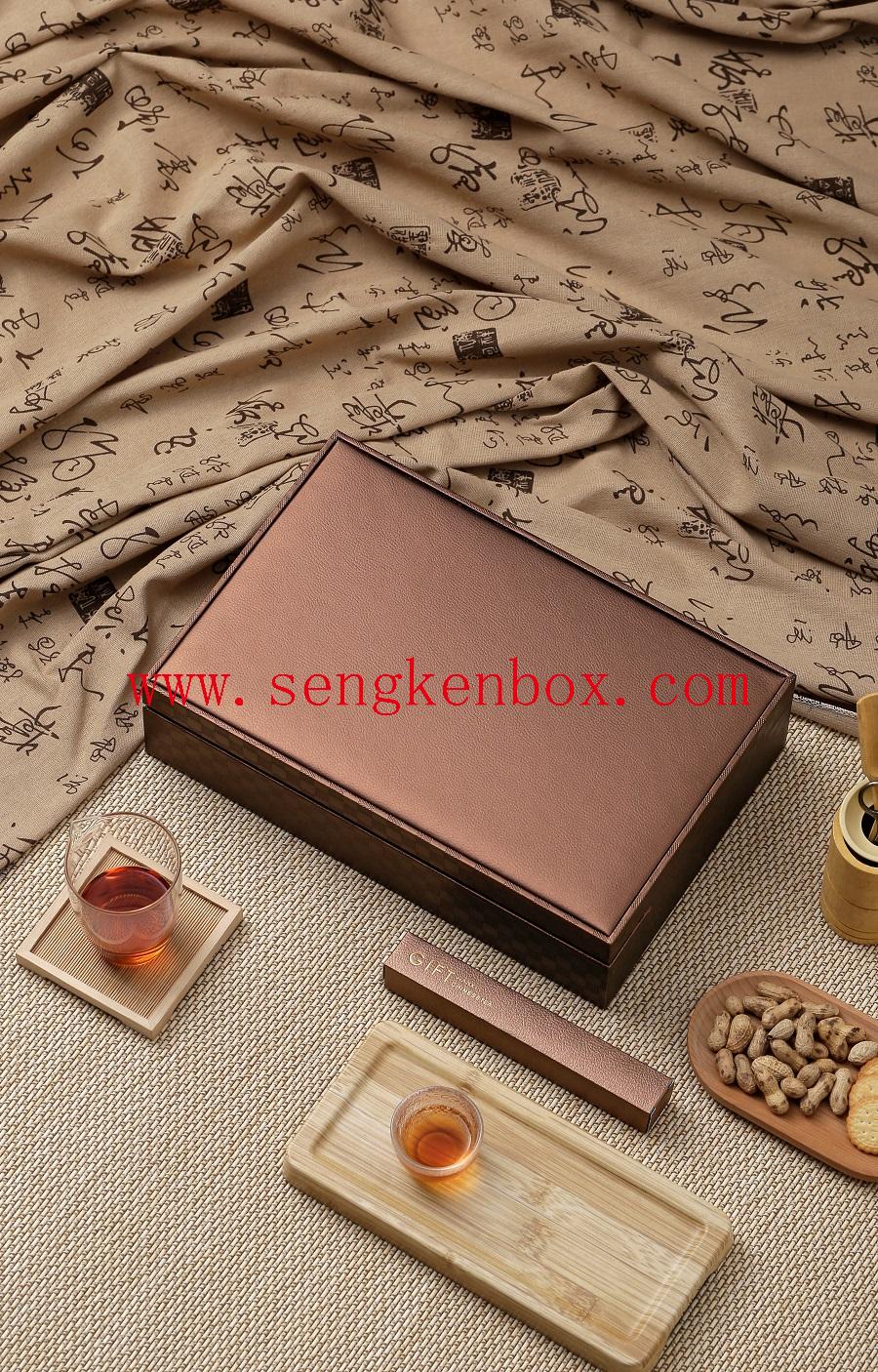 modern tea set with box
