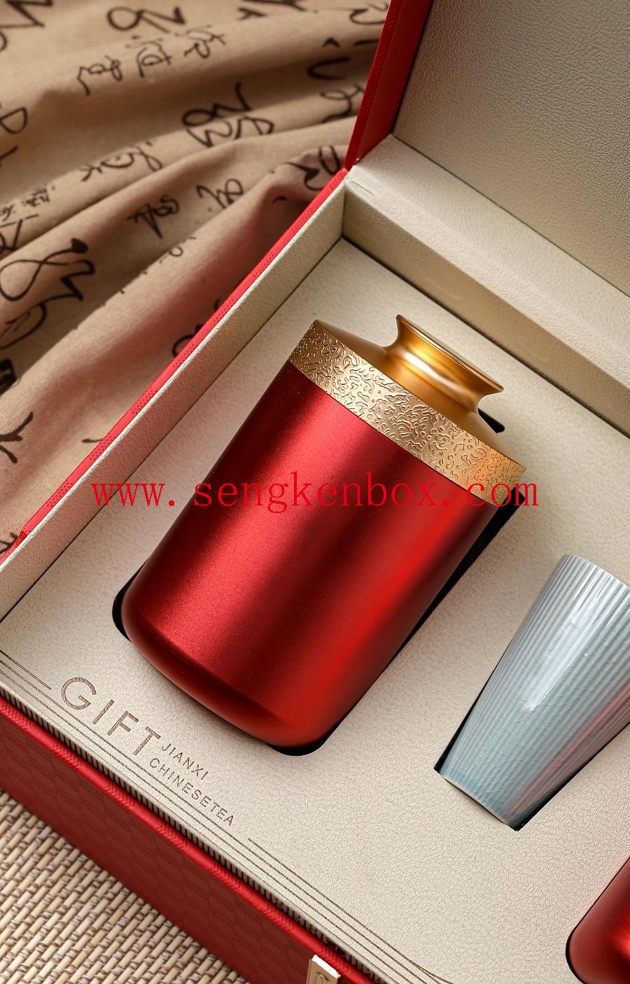 luxury watch box with piano painting, pu leather
