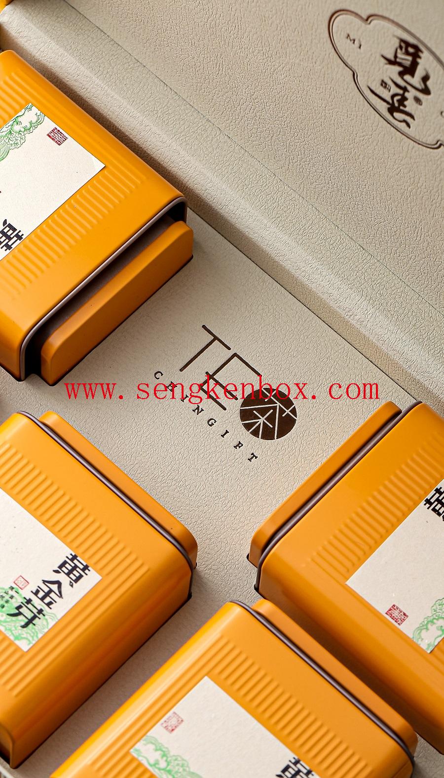 empty tea packaging boxes