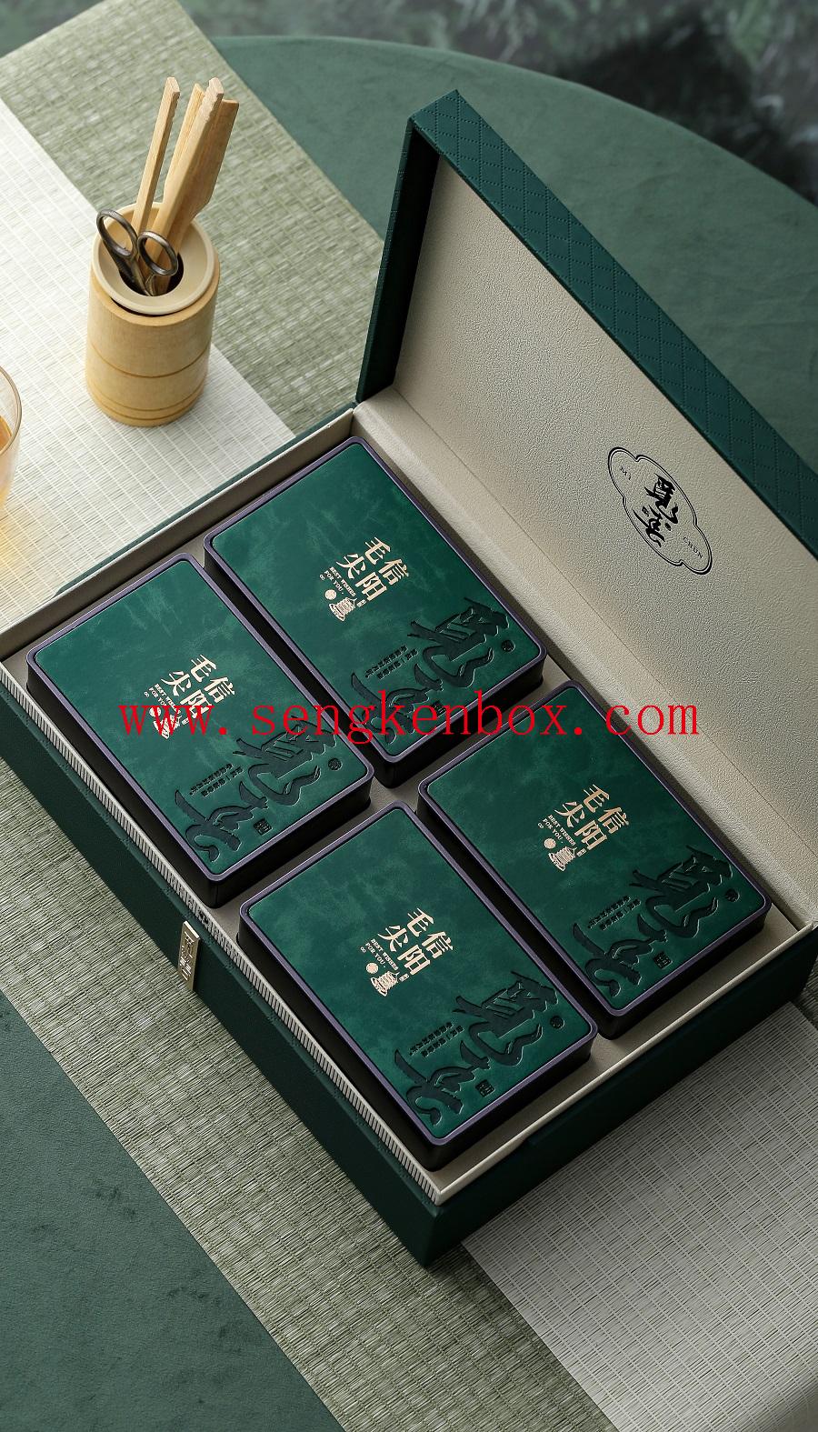 open leather food carrier box