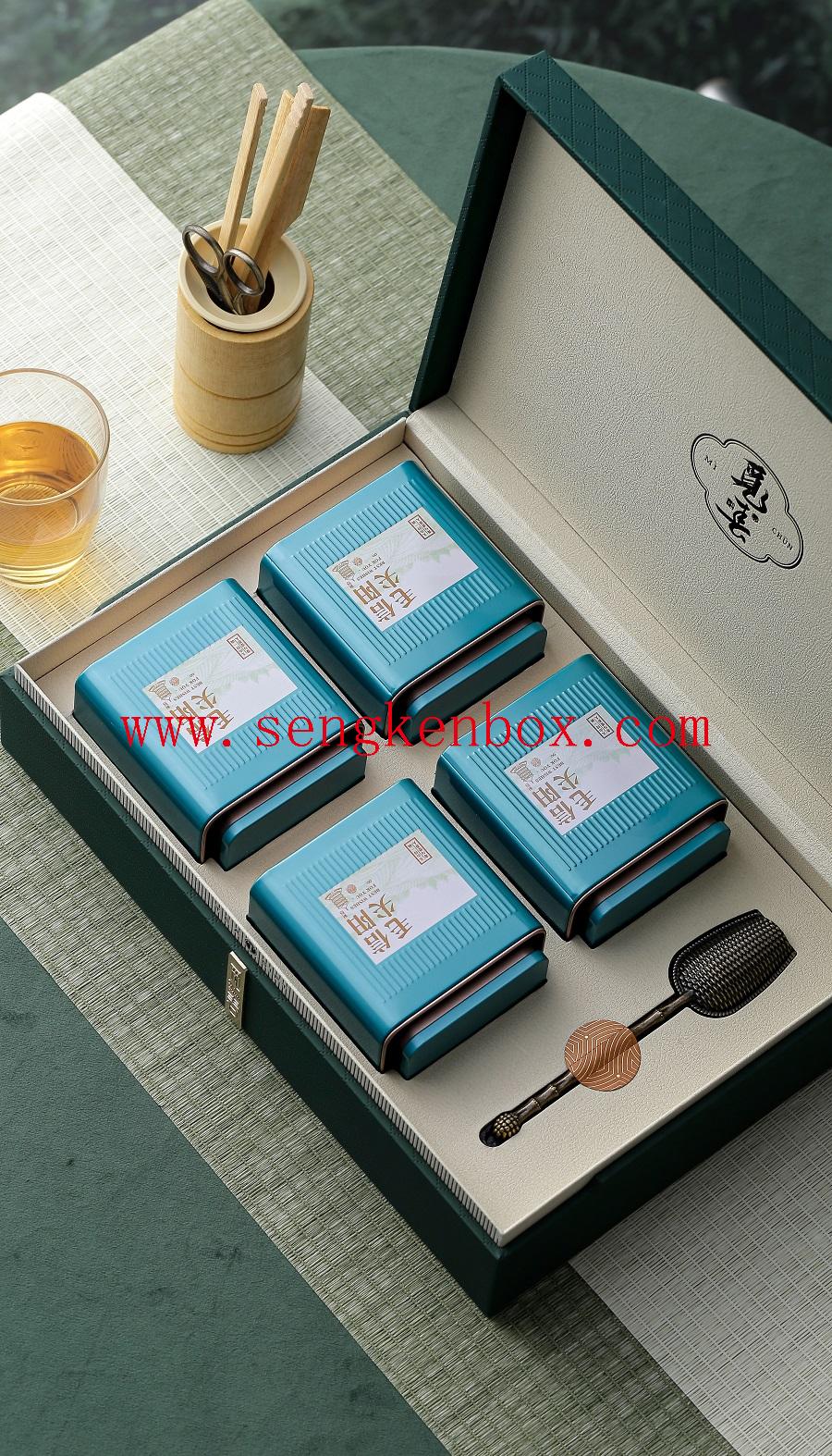 3 slot leather watch box