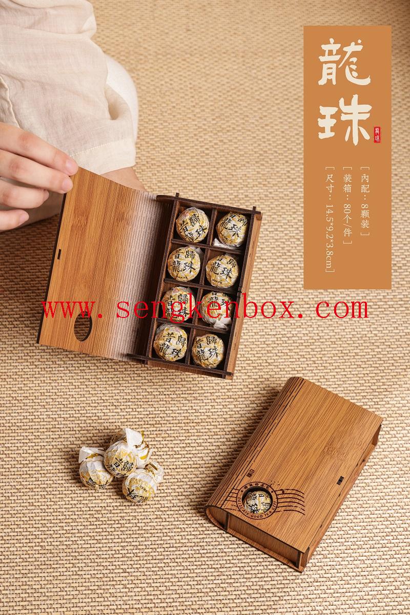 Vintage-style bamboo tea packaging 