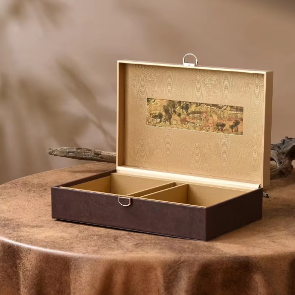 Leather-Clad Tea Box