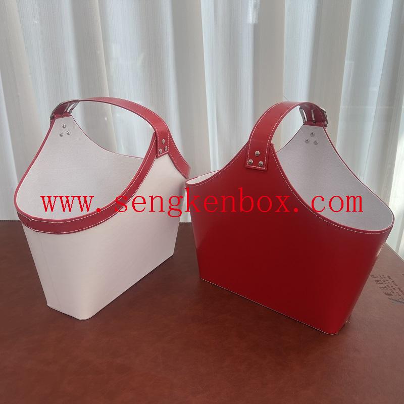  PU leather storage hamper