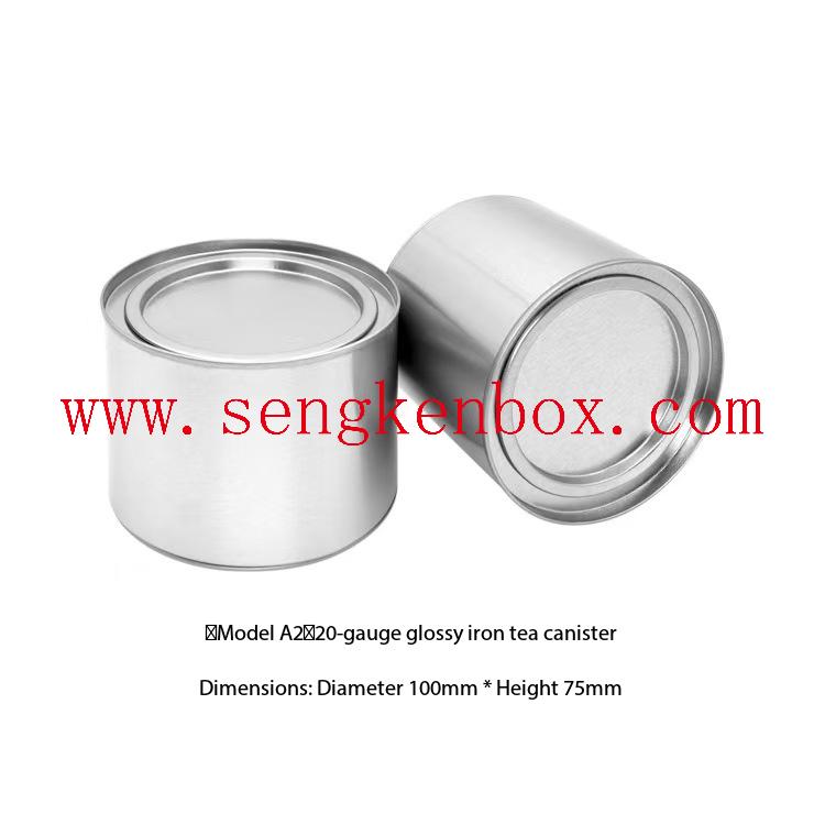 Round Tinplate Tea Canister