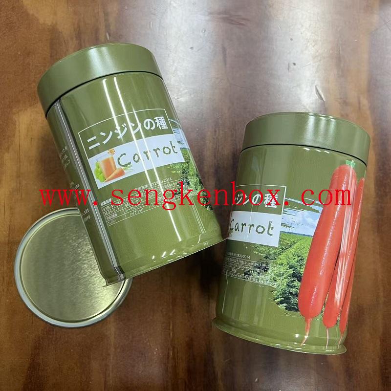 Round Seed Tin Can