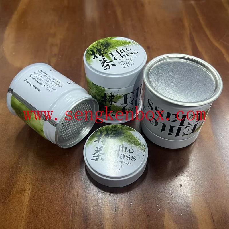 Round Matcha Tin Can