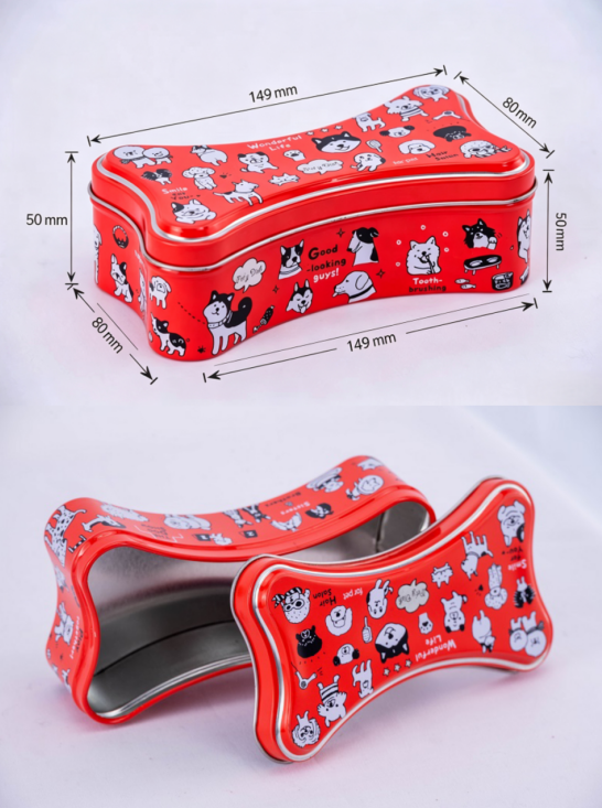 Bone Shaped Tin Box Bone Shaped Tin Box