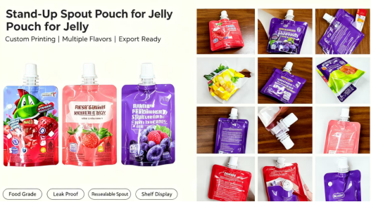 Food-grade stand-up spout pouches Food-grade stand-up spout pouches