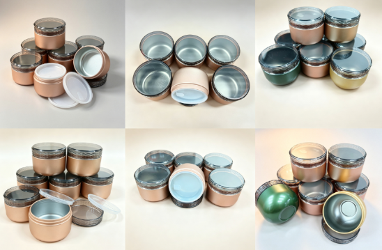 Diamond Pattern Aluminum Tin Jar 