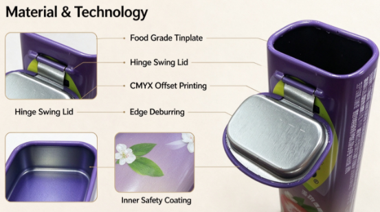 Food Grade Tinplate Tin Box Food Grade Tinplate Tin Box