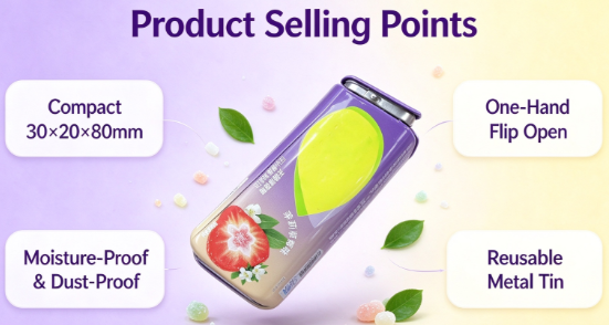 Custom Printed Rectangular Metal Tin Custom Printed Rectangular Metal Tin