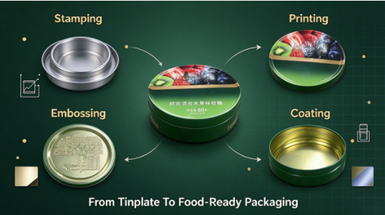 Mini Round Tin Box For Sweets Mini Round Tin Box For Sweets