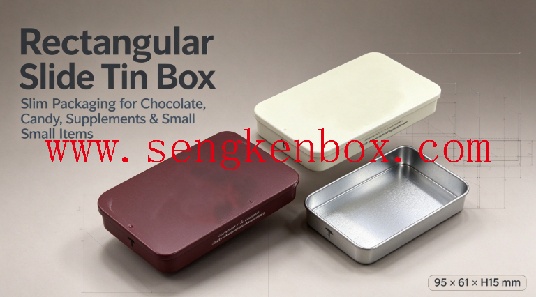 Mint Candy Sliding Tin Box