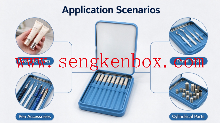 Silicone liner tin box for cosmetic slim tube Silicone liner tin box for cosmetic slim tube