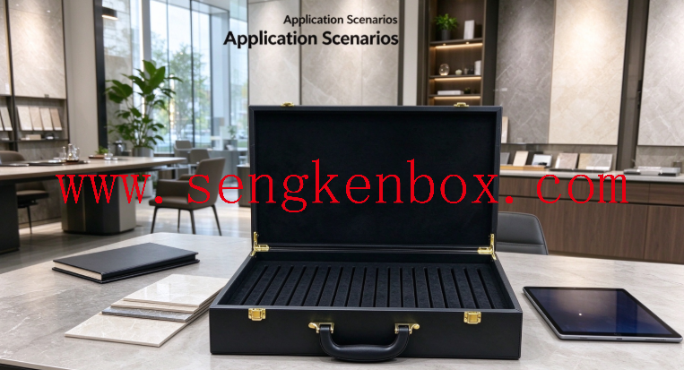 Anti-Scratch Velvet Liner Tile Sample Suitcase