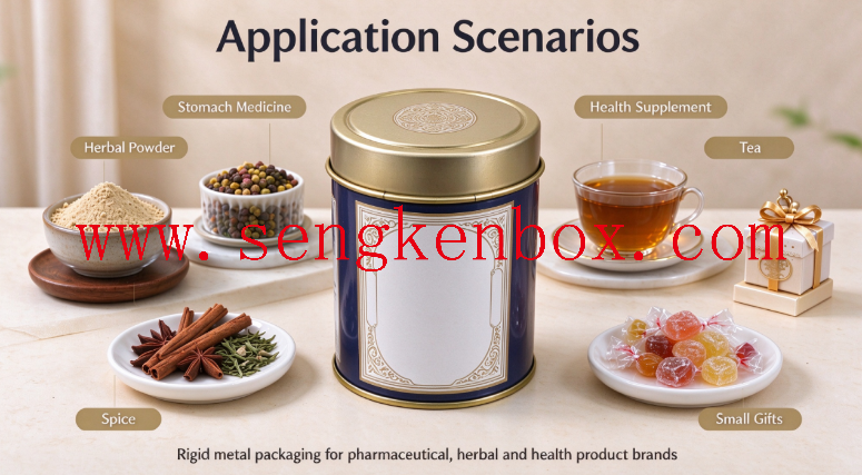 Herb Pill Storage Metal Tin Herb Pill Storage Metal Tin