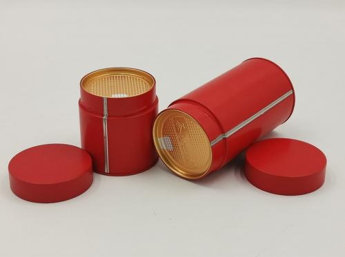 Cylinder Tinplate Cans Food Grade Tea Tins