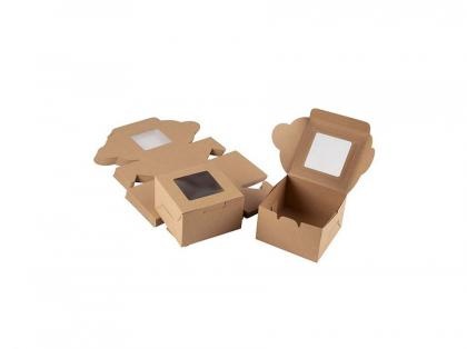 Cake Kraft Packaging Bag With Visual Window