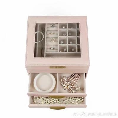 OEM and ODM Custom Logo Leather Velvet Jewelry Box Gift Bracelet Necklace Packaging For Sale