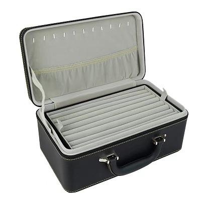 OEM and ODM Luxury PU Leather Velvet Jewelry Box Necklace Ring Gift Packaging For Sale