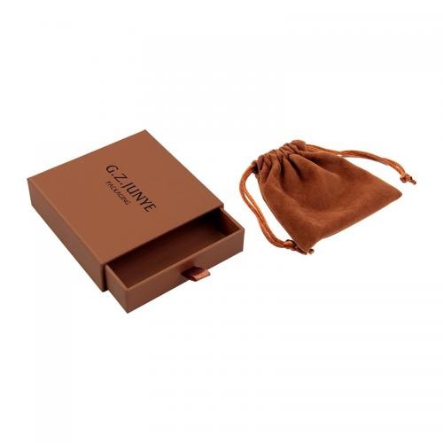 OEM and ODM Custom brown luxury drawer jewelry packaging box with logo For Sale