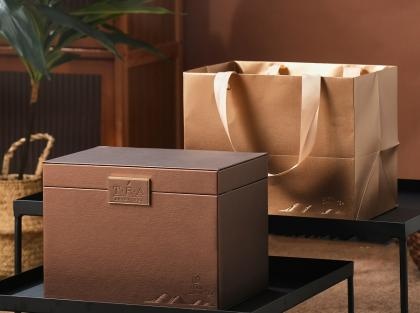 Clamshell Flip Type Loose Tea Packaging Leather Box