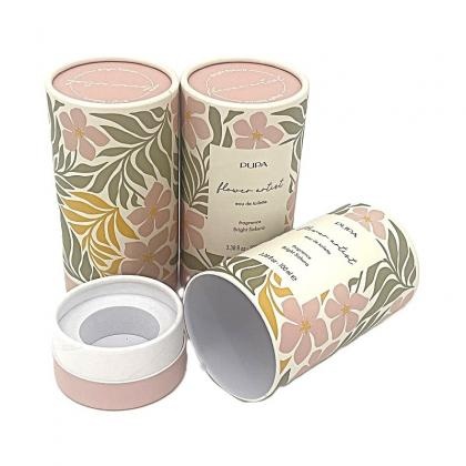 Rolled Edge and Lid Cosmetic Paper Tube