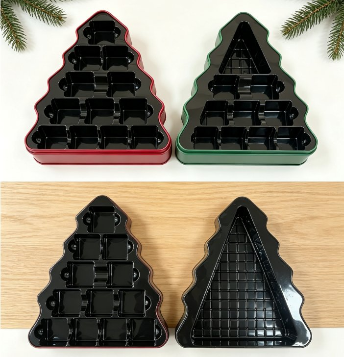 Christmas tree tin boxes Christmas tree tin boxes