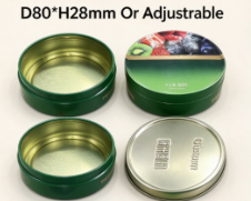 Custom Round Tin Boxes for Gummy Candy Packaging
